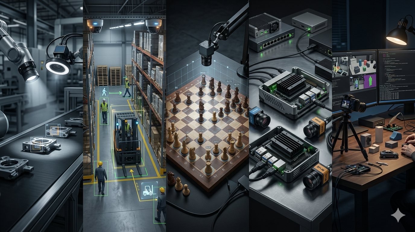 Relevant work section visual collage of applied AI systems